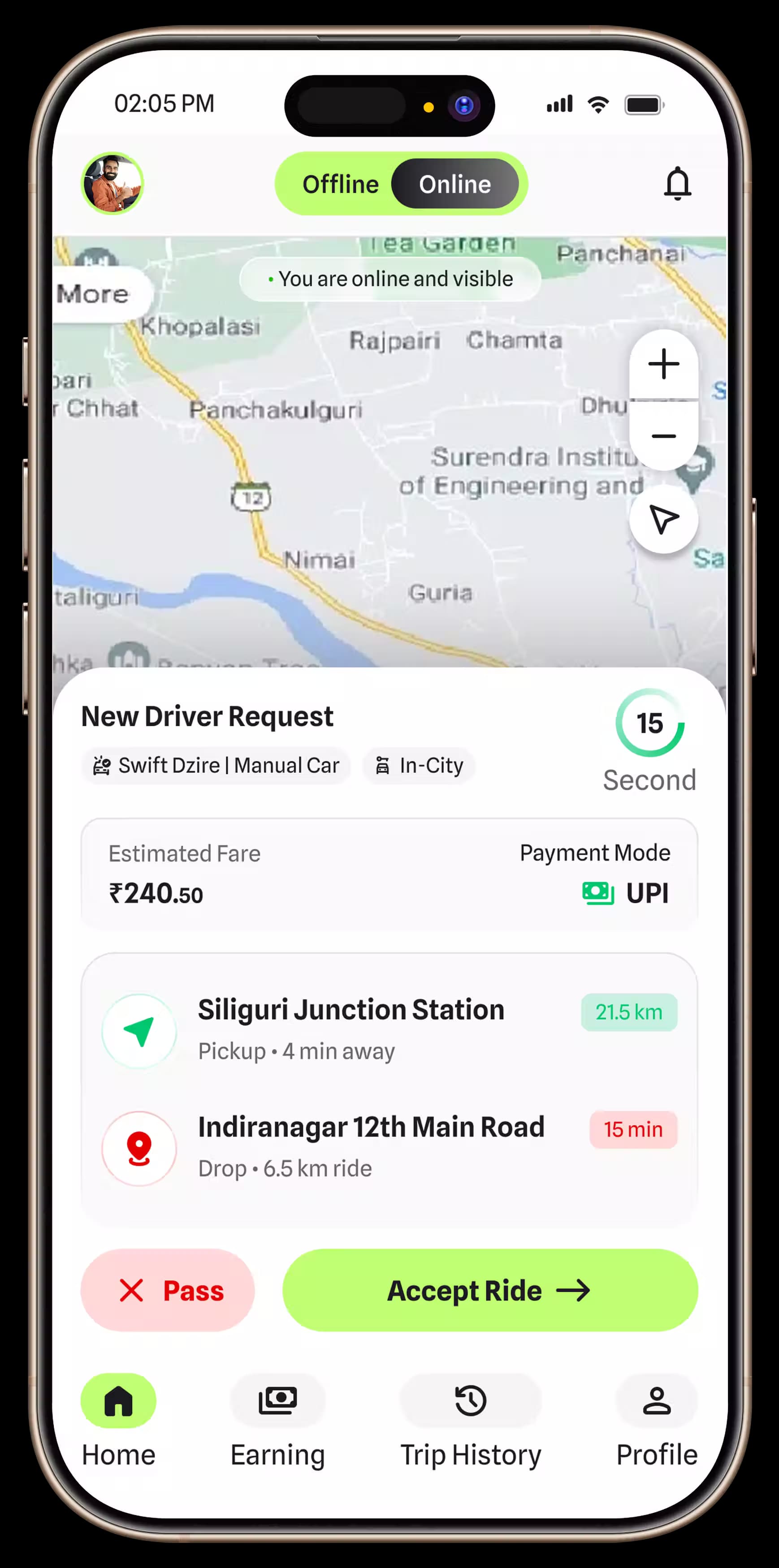 Driver App Mockup 5