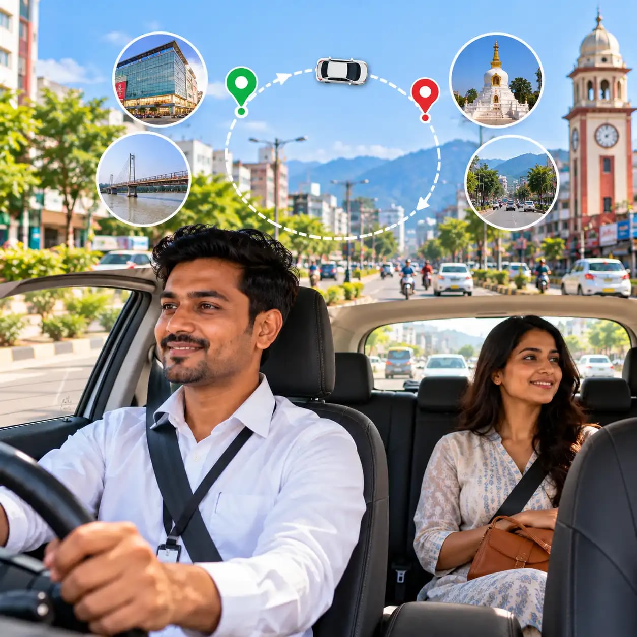 Driver hire for in-city round trip in Siliguri